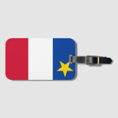 Flagge Akadiens Gepäckanhänger (Vorderseite (Horizontal))
