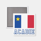 Flagge Akadiens Magnet (Vorderseite/Rückseite)
