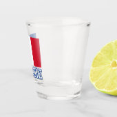 Flagge Akadiens Schnapsglas (Rechts)