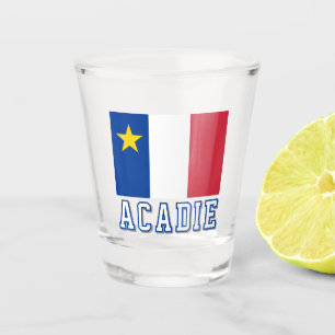 Flagge Akadiens Schnapsglas