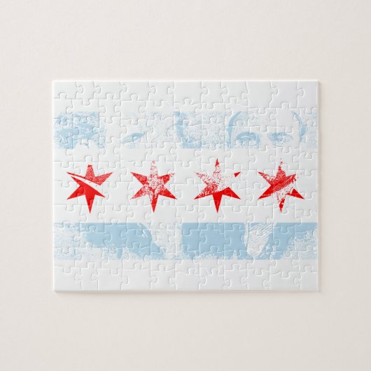 Flagge Al Capones Chicago Puzzle (Horizontal)