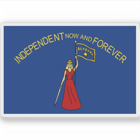 Flagge Alabamas (1861-1865) Aufkleber (Vorderseite)