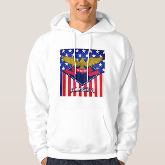 Flagge Alaska USA Hoodie (Vorderseite)