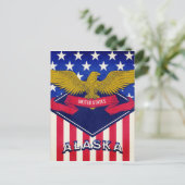 Flagge Alaska USA Postkarte (Stehend Vorderseite)