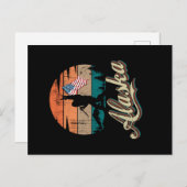 Flagge Alaska USA Postkarte (Vorne/Hinten)