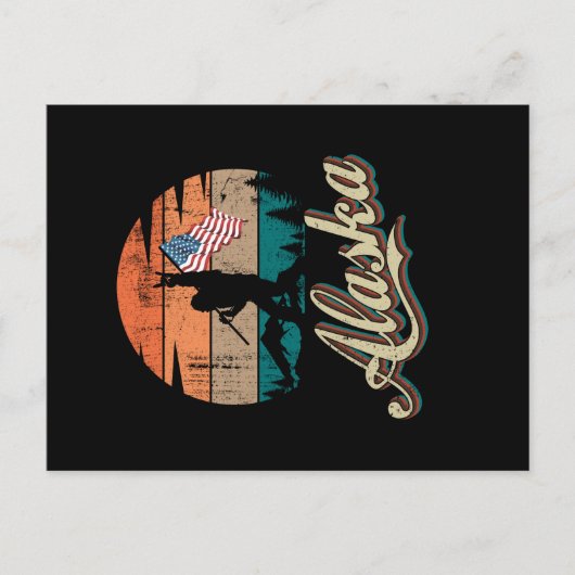 Flagge Alaska USA Postkarte (Vorderseite)