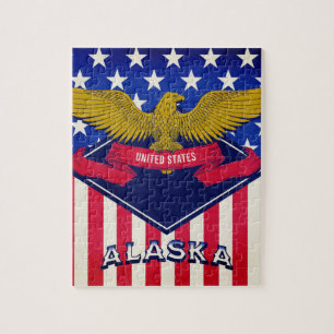 Flagge Alaska USA Puzzle
