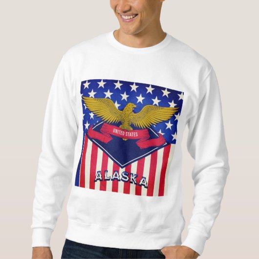 Flagge Alaska USA Sweatshirt (Vorderseite)