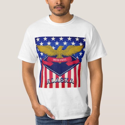 Flagge Alaska USA T-Shirt (Vorderseite)