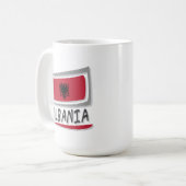 Flagge Albanien Kaffeetasse (Vorderseite Links)