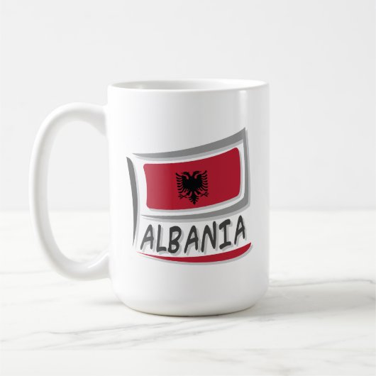Flagge Albanien Kaffeetasse (Links)