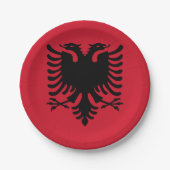 Flagge AlbanienpapierTellers Pappteller (Vorderseite)