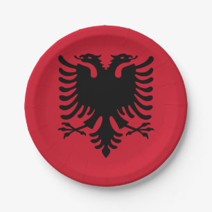 Flagge AlbanienpapierTellers Pappteller