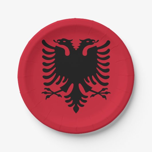 Flagge AlbanienpapierTellers Pappteller (Vorderseite)