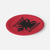 Flagge AlbanienpapierTellers Pappteller (Schrägansicht)