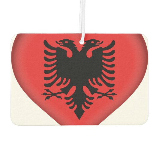 Flagge Albaniens (Albanisch) Autolufterfrischer (Rückseite)