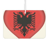Flagge Albaniens (Albanisch) Autolufterfrischer (Vorderseite)