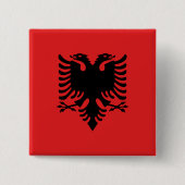 Flagge Albaniens (Albanisch) Button (Vorderseite)