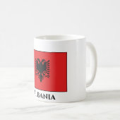 Flagge Albaniens (Albanisch) Kaffeetasse (VorderseiteRechts)