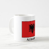 Flagge Albaniens (Albanisch) Kaffeetasse (Vorderseite Links)