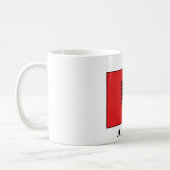 Flagge Albaniens (Albanisch) Kaffeetasse (Links)