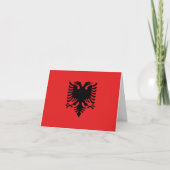 Flagge Albaniens (Albanisch) Karte (Vorderseite)