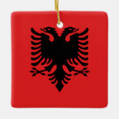 Flagge Albaniens (Albanisch) Keramikornament (Vorderseite)