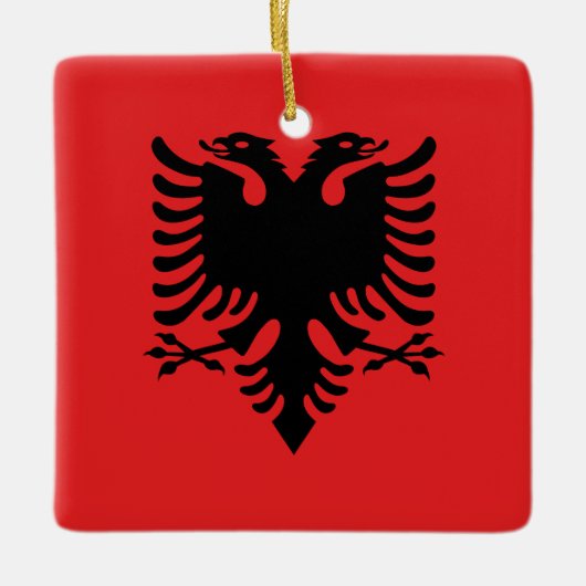 Flagge Albaniens (Albanisch) Keramikornament (Vorderseite)