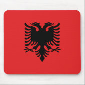 Flagge Albaniens (Albanisch) Mousepad (Vorne)