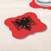 Flagge Albaniens (Albanisch) Untersetzer (angewinkelt)