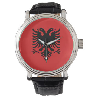 Flagge Albaniens Armbanduhr