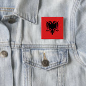 Flagge Albaniens Button (Beispiel)