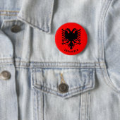 Flagge Albaniens Button (Beispiel)