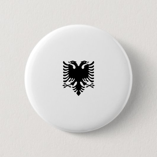 Flagge Albaniens Button (Vorderseite)