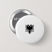 Flagge Albaniens Button (Vorne & Hinten)