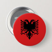 Flagge Albaniens Button (Vorne & Hinten)