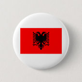 Flagge Albaniens Button (Vorderseite)