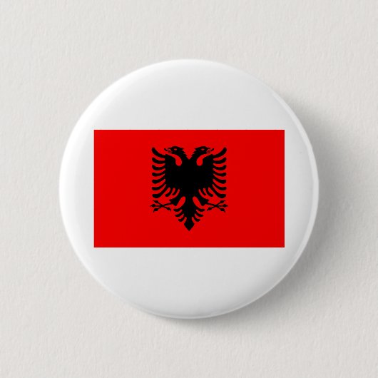 Flagge Albaniens Button (Vorderseite)