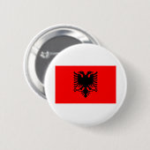 Flagge Albaniens Button (Vorne & Hinten)
