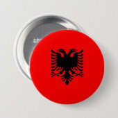 Flagge Albaniens Button (Vorne & Hinten)