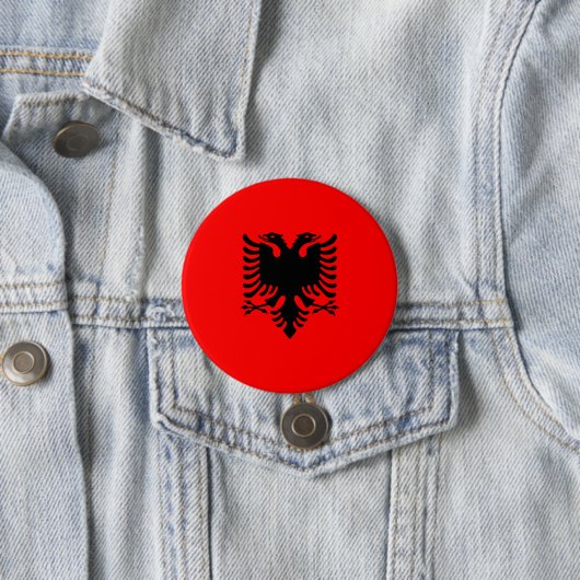 Flagge Albaniens Button (Beispiel)