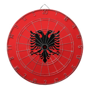 Flagge Albaniens Dartscheibe