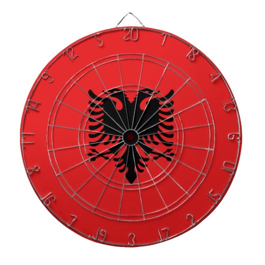 Flagge Albaniens Dartscheibe (vorne)