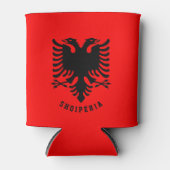 Flagge Albaniens Dosenkühler (Vorderseite)