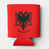 Flagge Albaniens Dosenkühler (Rückseite)