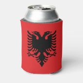 Flagge Albaniens Dosenkühler (Kanne Rückseite)