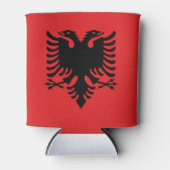 Flagge Albaniens Dosenkühler (Vorderseite)