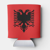 Flagge Albaniens Dosenkühler (Rückseite)