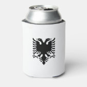 Flagge Albaniens Dosenkühler (Kanne Rückseite)