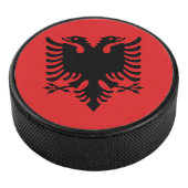 Flagge Albaniens Eishockey Puck (3/4)
